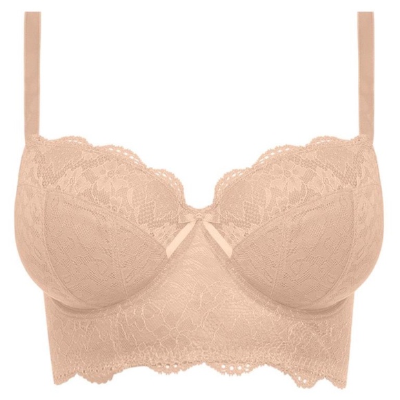 Freya Set Natural Beige Lace Bralette & Thong - Picture 2 of 13